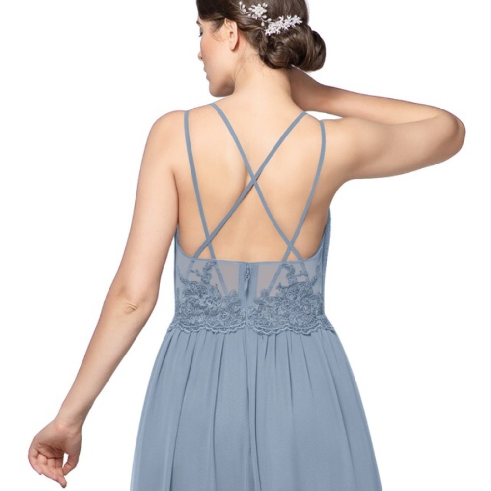NWT Dusty Blue, Azazie “Nirene” Bridesmaid Dress